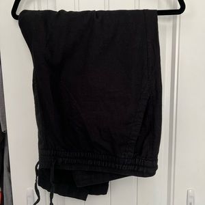 Black linen pants
